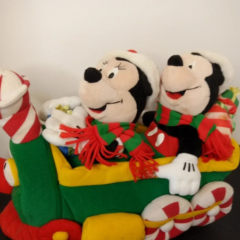 MICKEY & MINNIE MOUSE PLUSH Non Singing DISNEY CHRISTMAS TRAIN 2000 Doesn't Work
